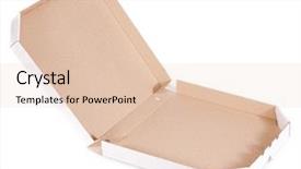  Presentation with brown sugar isolated on white - Colorful slide deck enhanced with lids transportation - pizza box isolated on white backdrop and a lemonade colored foreground