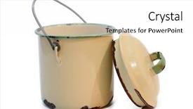  Presentation with enamel - PPT theme with lids transportation - vintage old enamel milk can background and a  colored foreground