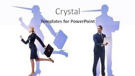  Presentation with nose - Theme having lier-concept-with-business-people background and a sky blue colored foreground