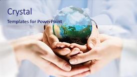  Presentation with ecology - Slide set featuring saving life - let's save our planet earth background and a sky blue colored foreground