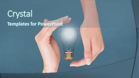  Presentation with animation - Presentation theme having life animation - digital composite of bulb background and a ocean colored foreground