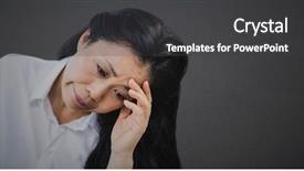  Presentation with animation - PPT theme enhanced with life animation - digital composite of woman head background and a dark gray colored foreground