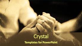  Presentation with holding hands - Beautiful PPT theme featuring life animation - grey background against couple holding backdrop and a tawny brown colored foreground