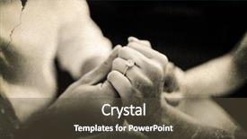  Presentation with holding hands - PPT theme having life animation - grey background against couple holding background and a tawny brown colored foreground