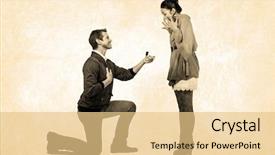  Presentation with community engagement - Slide deck with life animation - man offering engagement ring background and a lemonade colored foreground