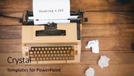  Presentation with seeking - Cool new presentation with life animation - seeking a job message backdrop and a  colored foreground