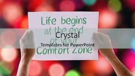  Presentation with zone - Audience pleasing theme consisting of life begins at the end backdrop and a light gray colored foreground