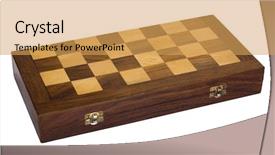  Presentation with chess - Theme with life board game - close-up of a wooden chess background and a yellow colored foreground