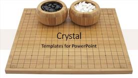  Presentation with board game - Colorful PPT theme enhanced with life board game - go boardgame isolated on white backdrop and a coral colored foreground