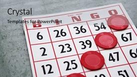  Presentation with board game - Beautiful presentation design featuring life board game - red bingo card with winning backdrop and a light gray colored foreground