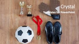  Presentation with achievement - Slides featuring life board game - sport achievement championship and success background and a coral colored foreground