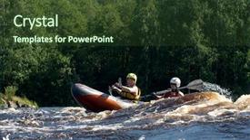  Presentation with water life - PPT theme with life boat - kayakers sporting a kayak cuts background and a  colored foreground