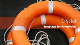  Presentation with boat - PPT layouts enhanced with life buoy on boat background and a crimson colored foreground