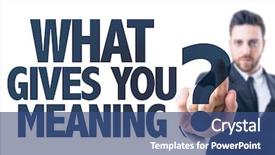  Presentation with 3d man business leader - Beautiful PPT layouts featuring life coaching - business man pointing the text backdrop and a ocean colored foreground