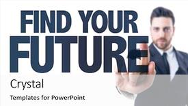  Presentation with find - Cool new slides with life coaching - business man pointing the text backdrop and a white colored foreground