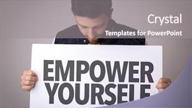  Presentation with empower - Slide set consisting of life coaching - empower yourself background and a gray colored foreground