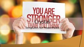  Presentation with life coaching - Audience pleasing theme consisting of life coaching - you are stronger than you backdrop and a  colored foreground