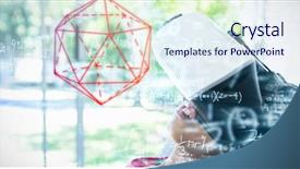  Presentation with virtual reality - Slide deck having life complications - geometry problem against girl wearing background and a sky blue colored foreground