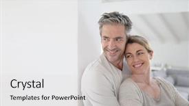  Presentation with fallopian tube toward the uterus - Cool new PPT theme with life complications - portrait of mature couple looking backdrop and a light gray colored foreground