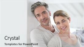  Presentation with broken home upset couple - Cool new PPT theme with life complications - portrait of mature couple relaxing backdrop and a  colored foreground