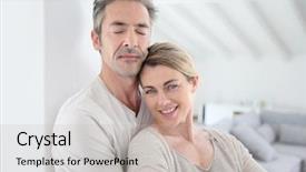  Presentation with broken home upset couple - Audience pleasing slide set consisting of life complications - portrait of mature couple relaxing backdrop and a  colored foreground