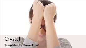  Presentation with holding hands - Audience pleasing presentation theme consisting of life complications - stressed woman holding hands backdrop and a  colored foreground