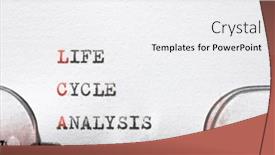  Presentation with life cycle assessment - Presentation theme consisting of life-cycle-analysis-phrase-written background and a white colored foreground