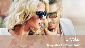  Presentation with pittsburgh city and sports - Amazing slide set having fashionable couple in the city backdrop and a coral colored foreground