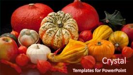  Presentation with thanksgiving - PPT theme enhanced with life for thanksgiving with pumpkins background and a tawny brown colored foreground