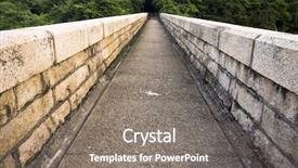  Presentation with path - Presentation theme having life goal - long path to the forest background and a gray colored foreground