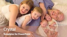  Presentation with newborn - Audience pleasing PPT layouts consisting of life identity - happy parents posing with their backdrop and a  colored foreground