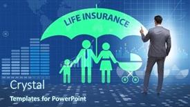 Presentation with life insurance - Cool new presentation design with life-insurance-concept-with-family backdrop and a ocean colored foreground
