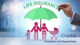  Presentation with life insurance - Beautiful theme featuring life-insurance-concept-with-family backdrop and a light blue colored foreground
