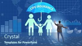  Presentation with life insurance - Presentation theme consisting of life-insurance-concept-with-family background and a ocean colored foreground
