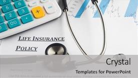  Presentation with life insurance - Theme enhanced with life insurance policy background and a light gray colored foreground