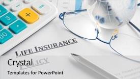  Presentation with life insurance - Audience pleasing presentation design consisting of life insurance policy backdrop and a light gray colored foreground