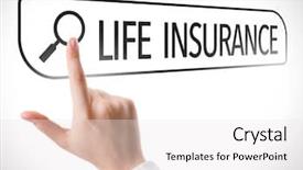  Presentation with life insurance - Beautiful slide deck featuring life insurance written in search backdrop and a white colored foreground