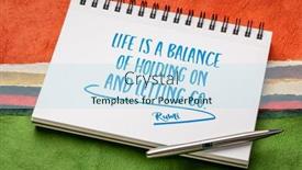  Presentation with balance life - Presentation having life-is-a-balance background and a sky blue colored foreground