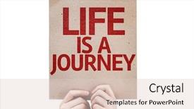  Presentation with journey of life - Beautiful PPT theme featuring life is a journey card backdrop and a lemonade colored foreground
