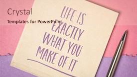  Presentation with personal development - Slide set consisting of life-is-exactly background and a lemonade colored foreground