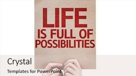  Presentation with possibilities - Slide deck enhanced with life is full of possibilities background and a lemonade colored foreground