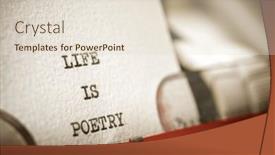  Presentation with poetry - Theme consisting of life-is-poetry-text-written background and a lemonade colored foreground