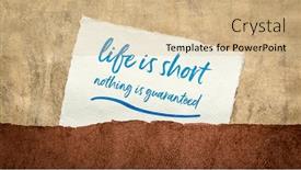  Presentation with inspirational - Colorful presentation enhanced with life-is-short-nothing backdrop and a lemonade colored foreground