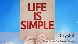  Presentation with end of life care - Audience pleasing slide set consisting of life is simple card backdrop and a  colored foreground