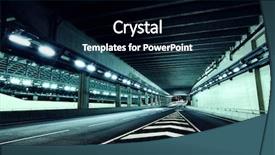  Presentation with end of tunnel - Amazing slide set having life journey blank - empty tunnel at night backdrop and a  colored foreground