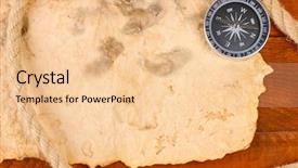  Presentation with old map paper ropes and compass - Colorful PPT layouts enhanced with life journey blank - old paper compass and rope backdrop and a  colored foreground