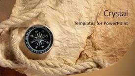  Presentation with old paper - Presentation featuring life journey blank - old paper compass and rope background and a coral colored foreground