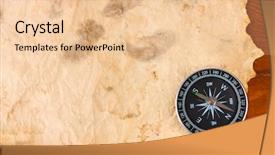  Presentation with old paper - Audience pleasing PPT theme consisting of life journey blank - old paper compass and rope backdrop and a  colored foreground