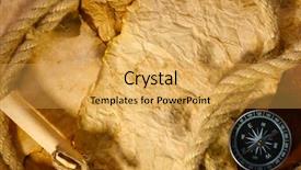  Presentation with old paper - Beautiful presentation design featuring life journey blank - old paper compass and rope backdrop and a  colored foreground