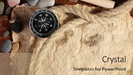  Presentation with old paper rope border - Colorful presentation design enhanced with life journey blank - old paper compass and rope backdrop and a  colored foreground